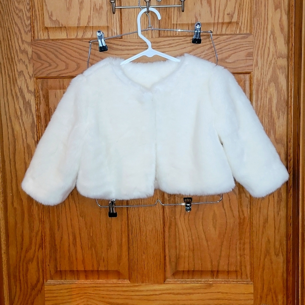 Girls Faux Fur Jacket Size 11-12